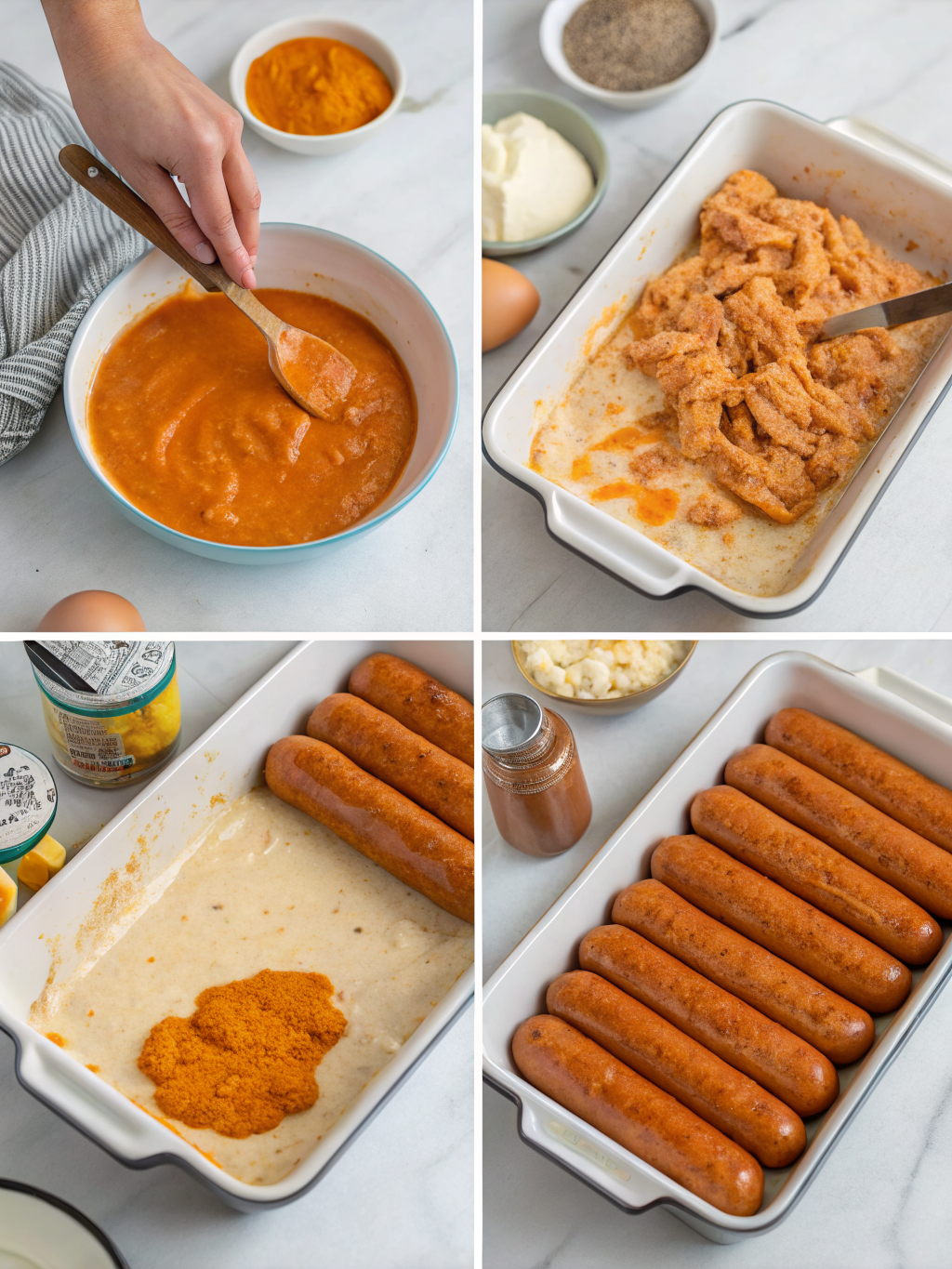 buffalo chicken dip franks buffalo sauce preparing steps