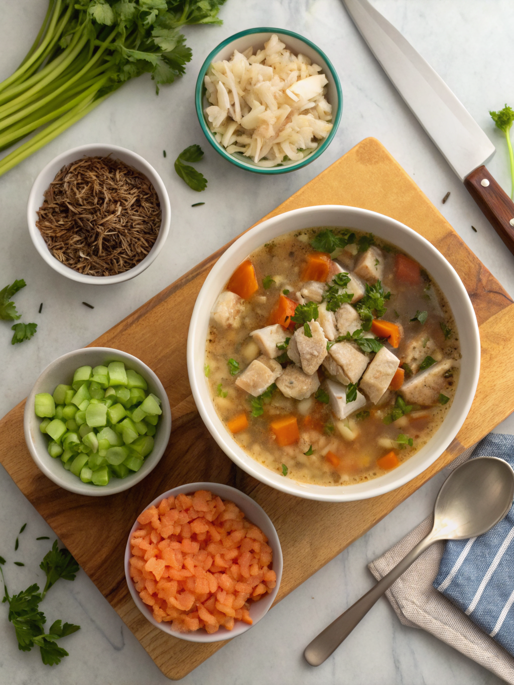 chicken and wild rice soup recipe preparing steps