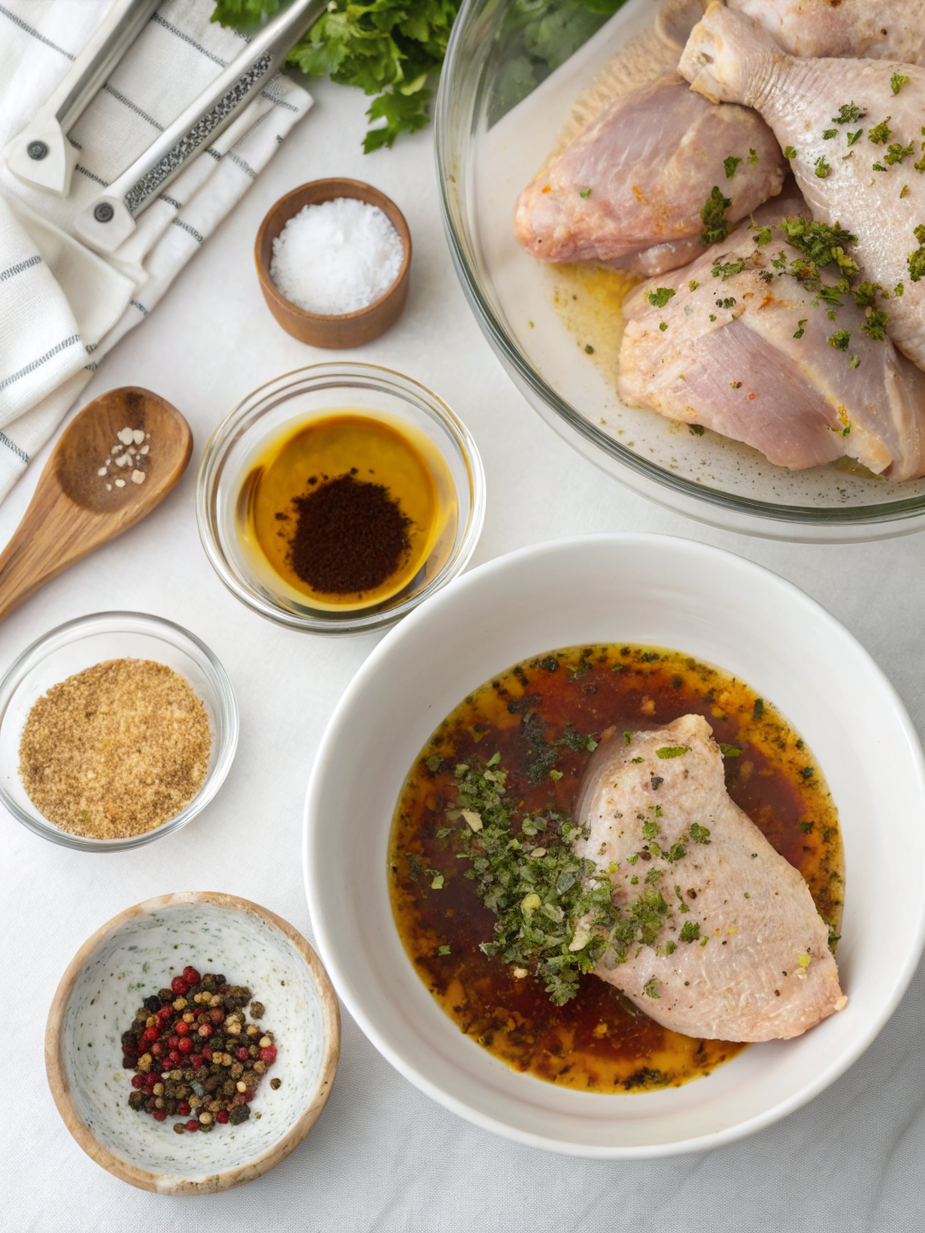 chicken thigh marinade preparing steps