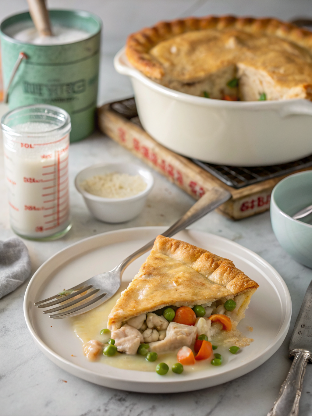 chicken pot pie recipe with cream of chicken soup preparing steps