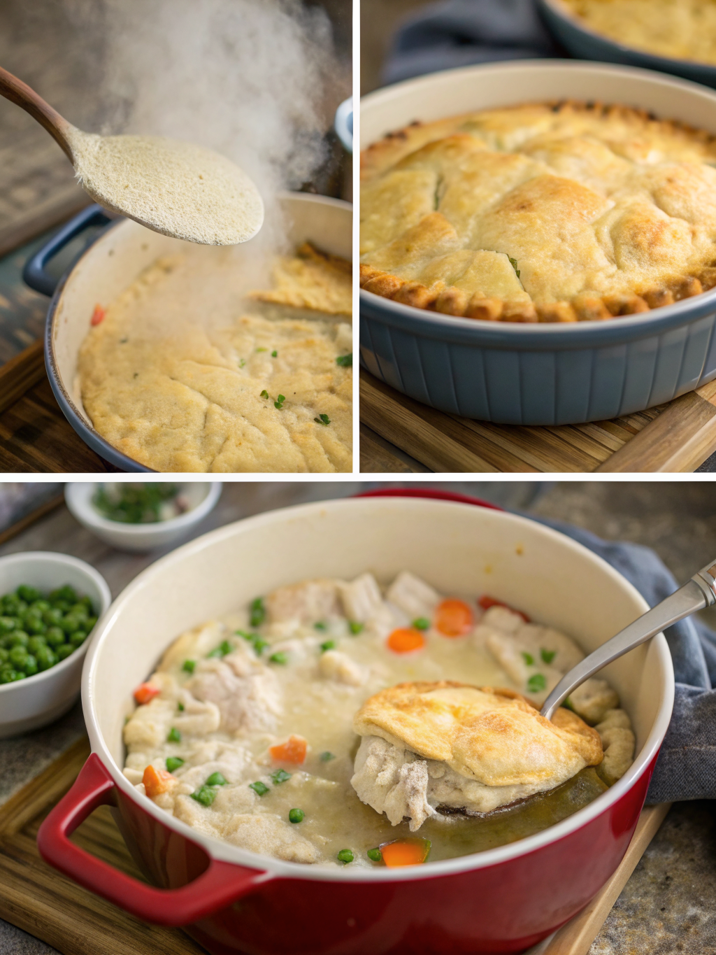 bisquick chicken pot pie preparing steps