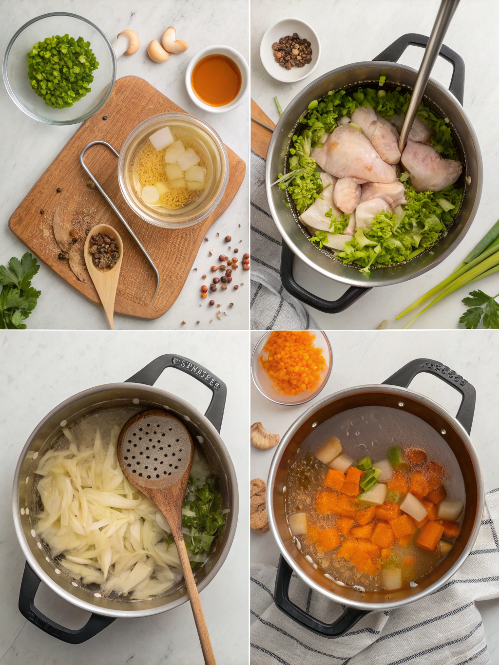 chicken stock recipe preparing steps
